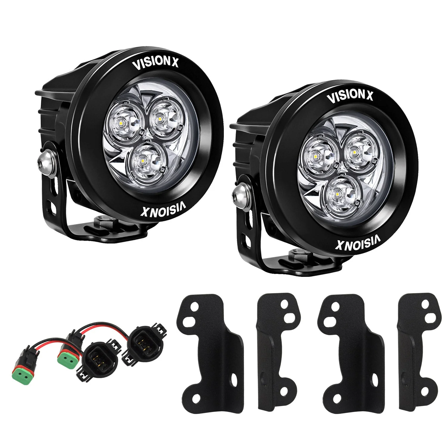 18+ Jeep JL / '20+ Jeep Gladiator Fog Light Kit with 3.7" Multi-LED Mini Cannons - Image 5