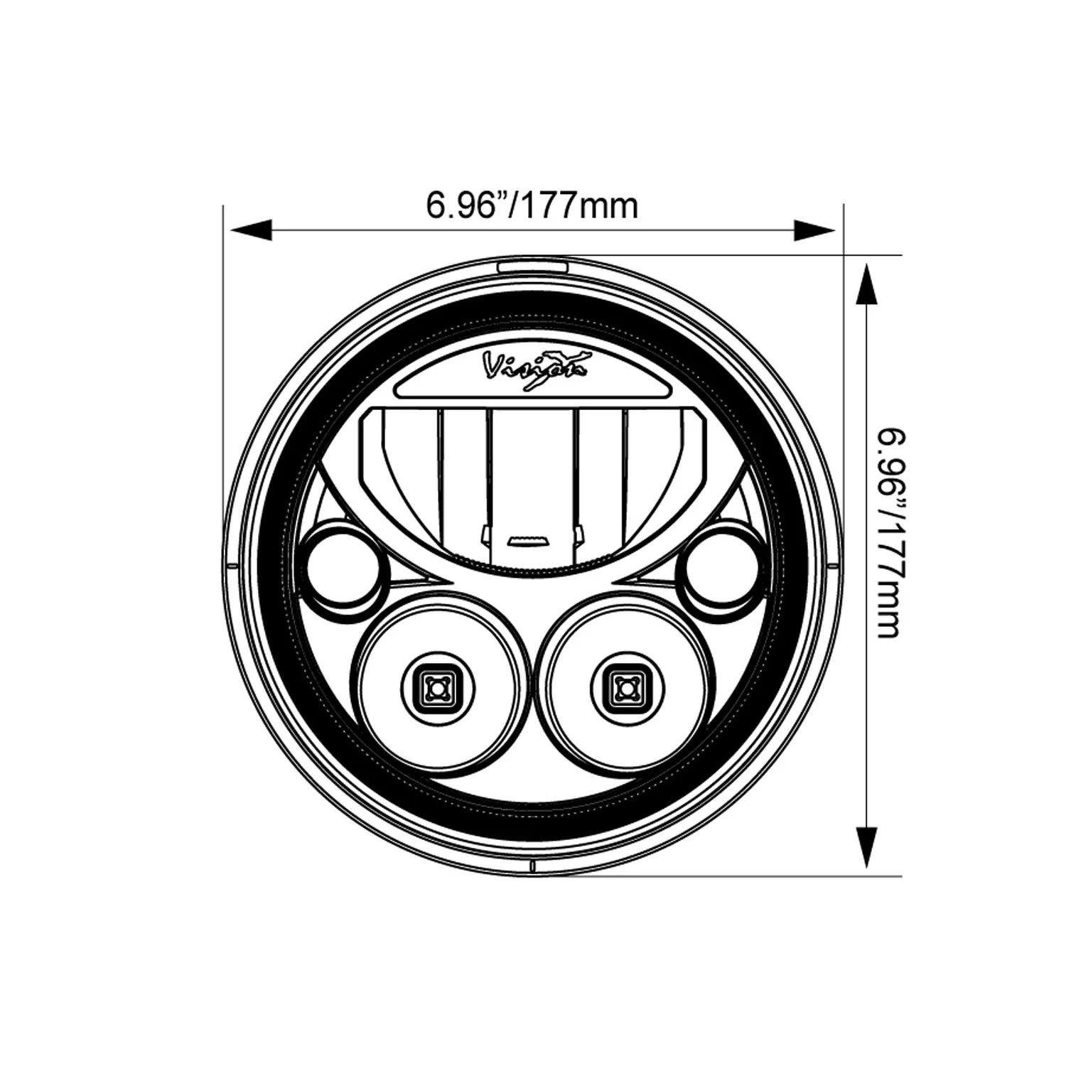 18+ Jeep JL / '20+ Jeep Gladiator VX LED Headlight Kit - Black Chrome | White Halo - Image 6