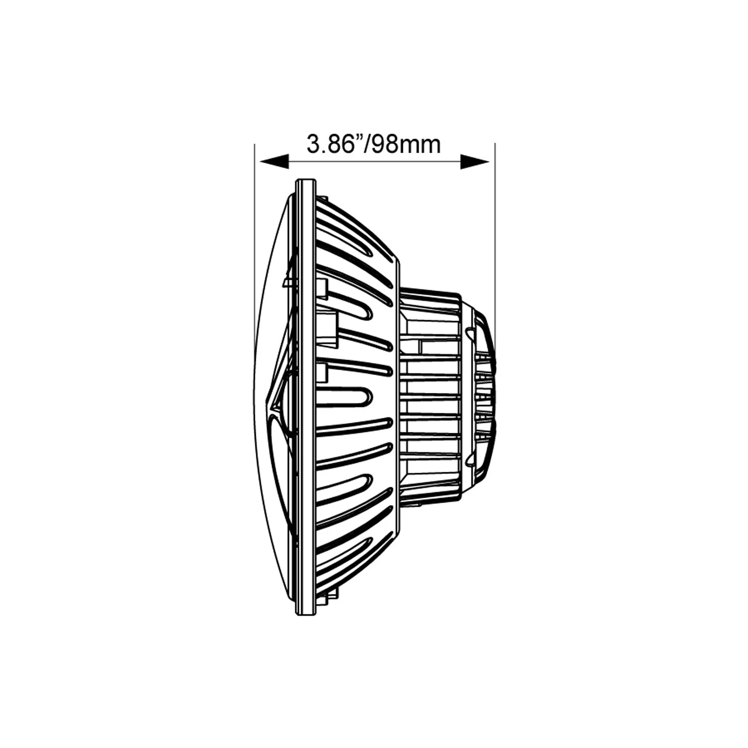 2007-2017 Jeep JK VX LED Headlight Kit - Black Chrome | Amber Halo - Image 6