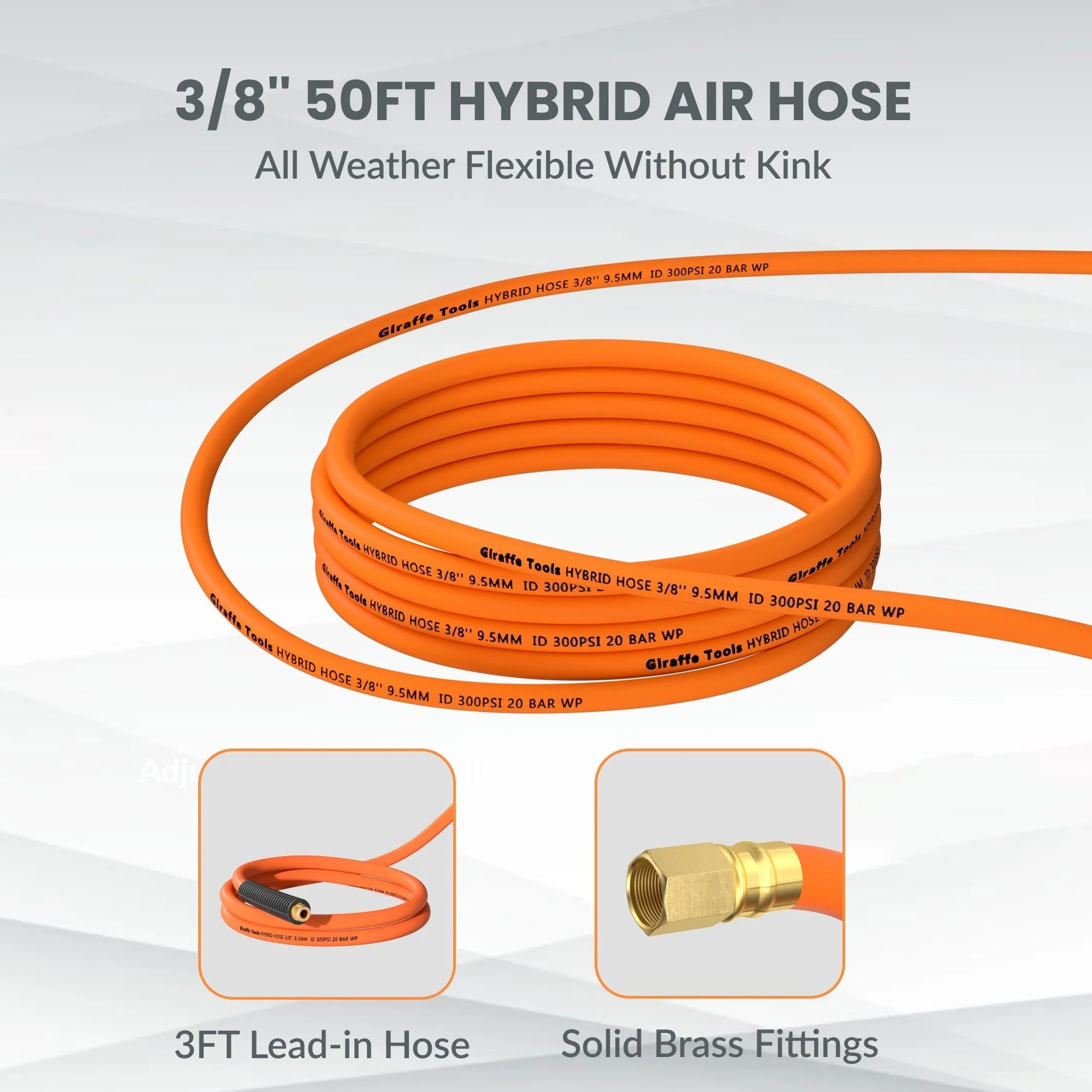Retractable Air Hose Reel-PP Housing-3/8in-50ft - Image 7