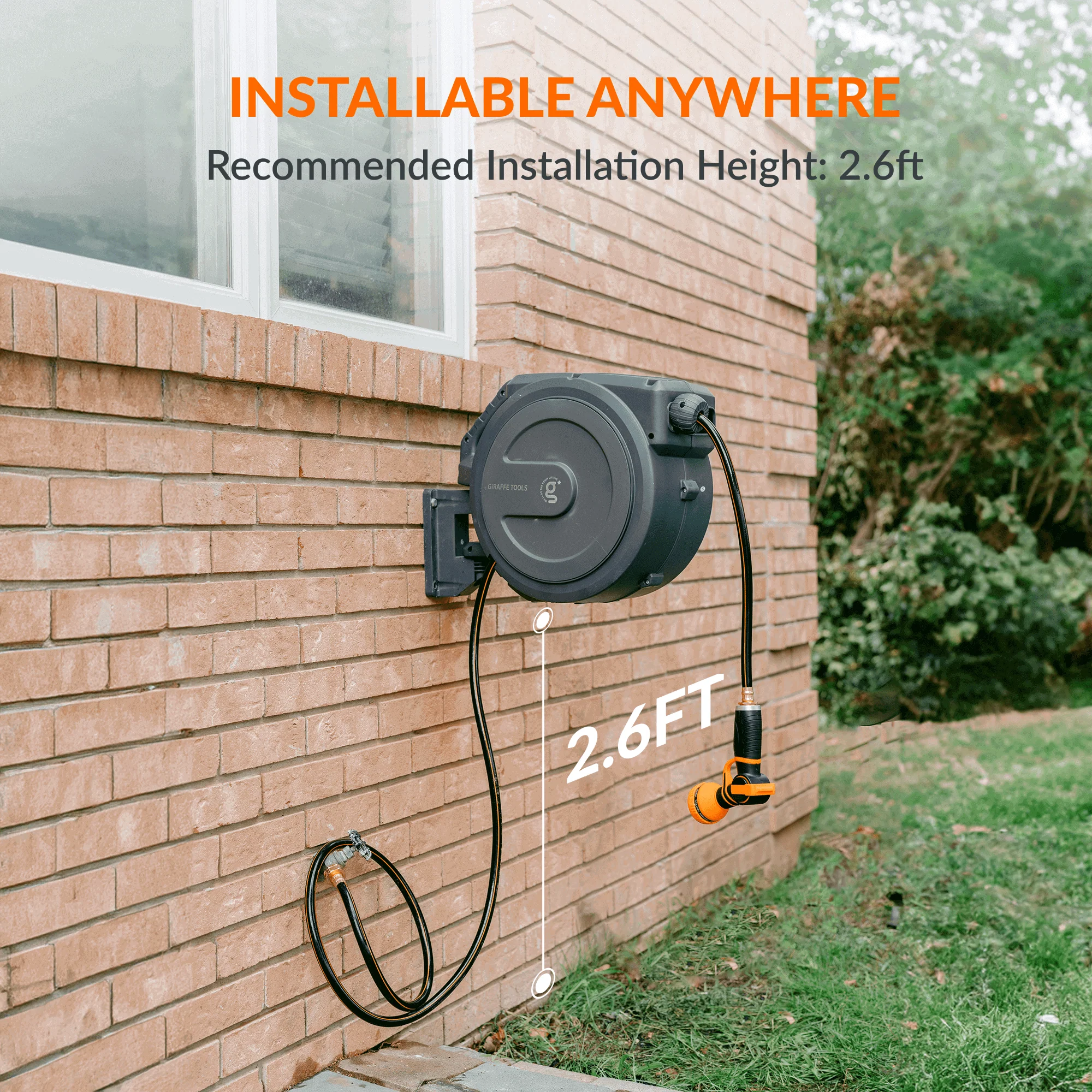 Retractable Garden Hose Reel-1/2in-155ft - Image 10